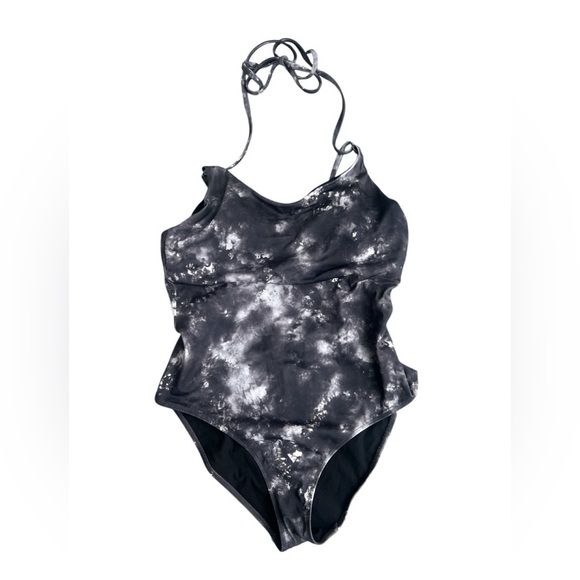 Athleta Supernova Keyhole One Piece Swimsuit Black Size Medium - Picture 1 of 9